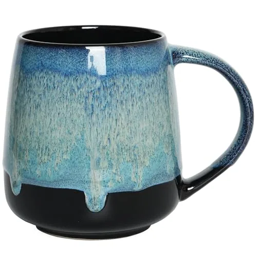 Reactive Oversized Mug, 23 oz, Drip Blue