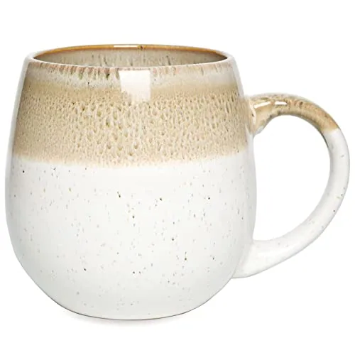 Reactive Big-Handle Mug, 21 oz, Clay