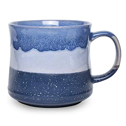 Reactive Big-Handle Mug, 21 oz, Blue