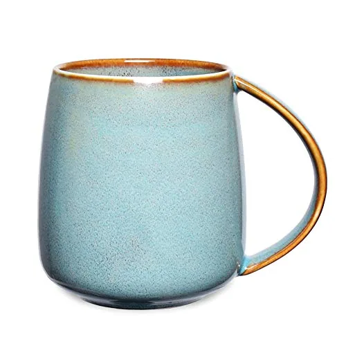 Matte Big-Handle Mug, 13 oz, Lake Blue