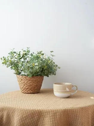 A Bosmarlin mug in a reactive glaze