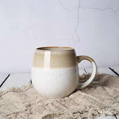 Reactive Big-Handle Mug, 21 oz, Clay