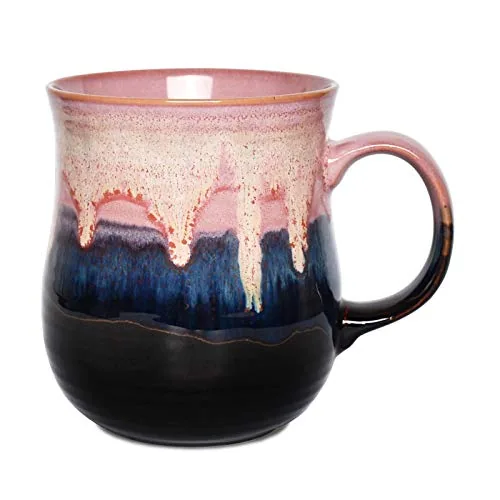 Reactive Big-Handle Mug, 21 oz, Pink