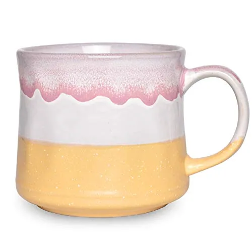 Reactive Big-Handle Mug, 21 oz, Yellow