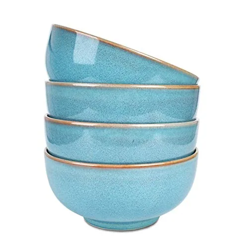 Soup Bowls, 24 oz, Set of 4, Lake Blue