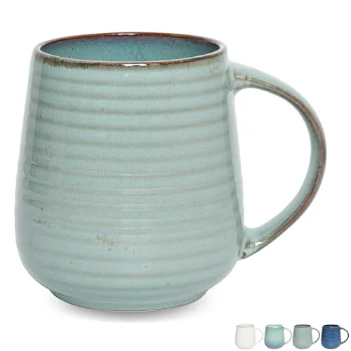 Reactive Oversized Mug, 22 oz, Grey Blue