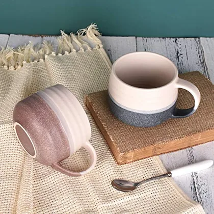 A Bosmarlin mug in a reactive glaze