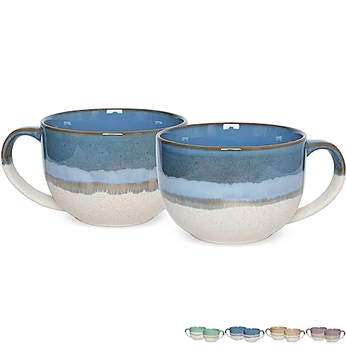 Jumbo Mugs, 23 oz, Set of 2, Blue
