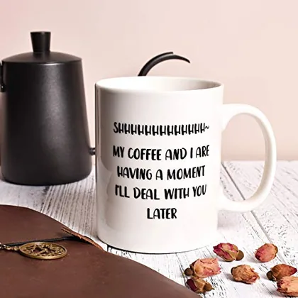 A Bosmarlin mug in a reactive glaze