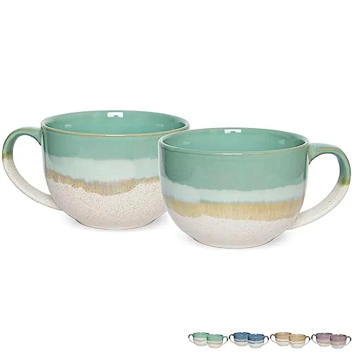 Jumbo Mugs, 23 oz, Set of 2, Mint Green