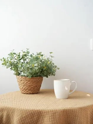 A Bosmarlin mug in a reactive glaze