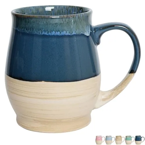 Reactive Oversized Mug, 25 oz, Deep Blue