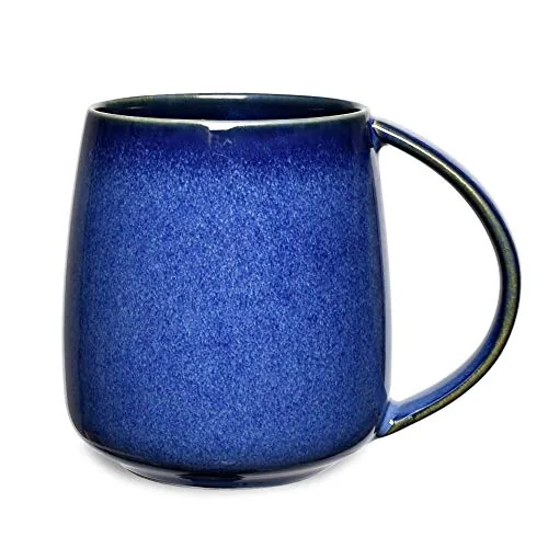 Glossy Big-Handle Mug, 13 oz, Royal Blue