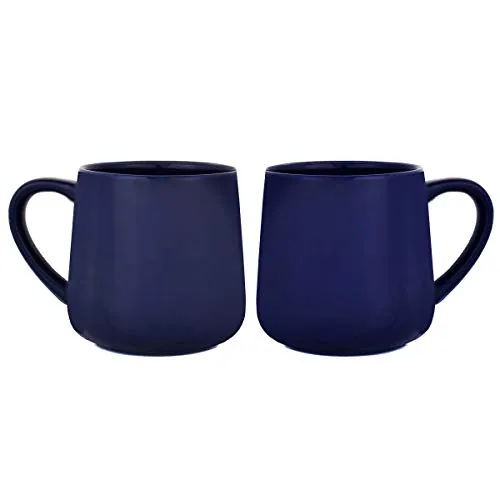 Glossy Coffee Mugs, 18 oz, Set of 2, Royal Blue
