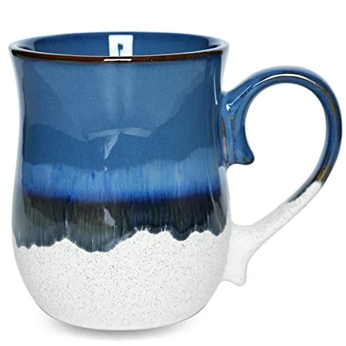 Reactive Big-Handle Mug, 20 oz, Deep Blue