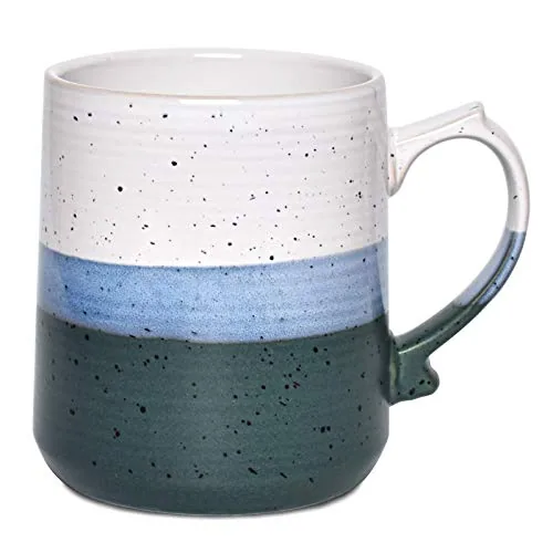 Reactive Big-Handle Mug, 21 oz, Dark Green