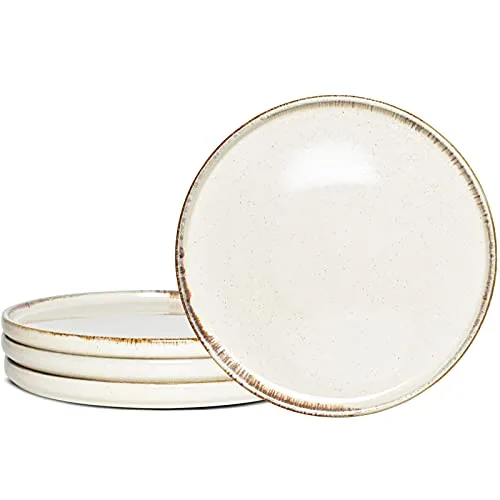 Reactive Dinner Plates, 10.5 in, Set of 4, Beige