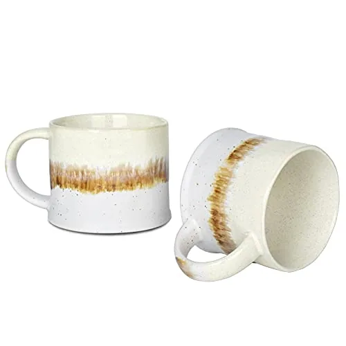 Coffee Mugs, 15 oz, Set of 2, Beige