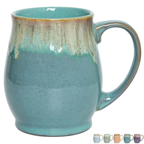 Reactive Oversized Mug, 24 oz, Peacock Blue