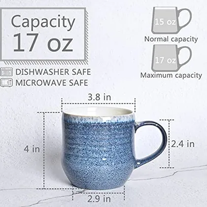 A Bosmarlin mug in a reactive glaze