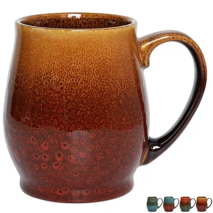 Reactive Oversized Mug, 24 oz, Orange & Red, oversized mugs