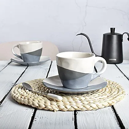 A Bosmarlin mug in a reactive glaze
